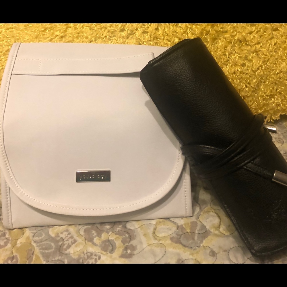 Cosmetic travel roll bag & makeup brush roll